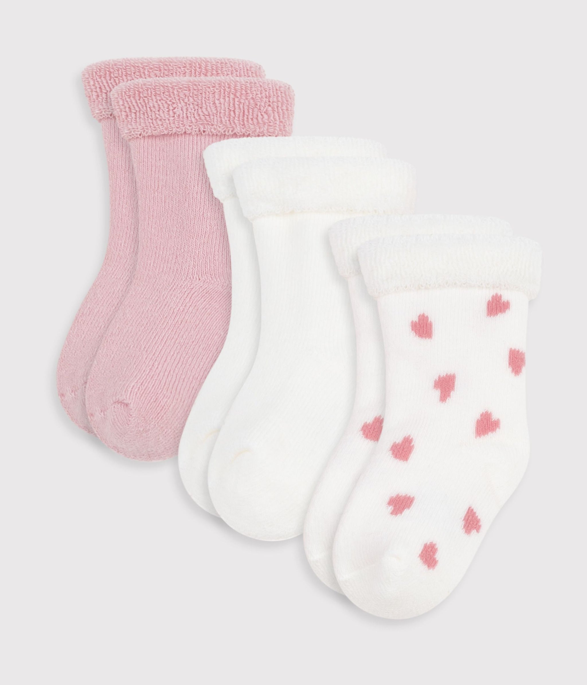 AW25 - A0DVC 00 PINK WHITE ACCESSORIES FALL WINTER 2025/26 HEARTS SOCKS