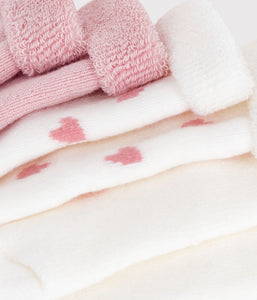 AW25 - A0DVC 00 PINK WHITE ACCESSORIES FALL WINTER 2025/26 HEARTS SOCKS