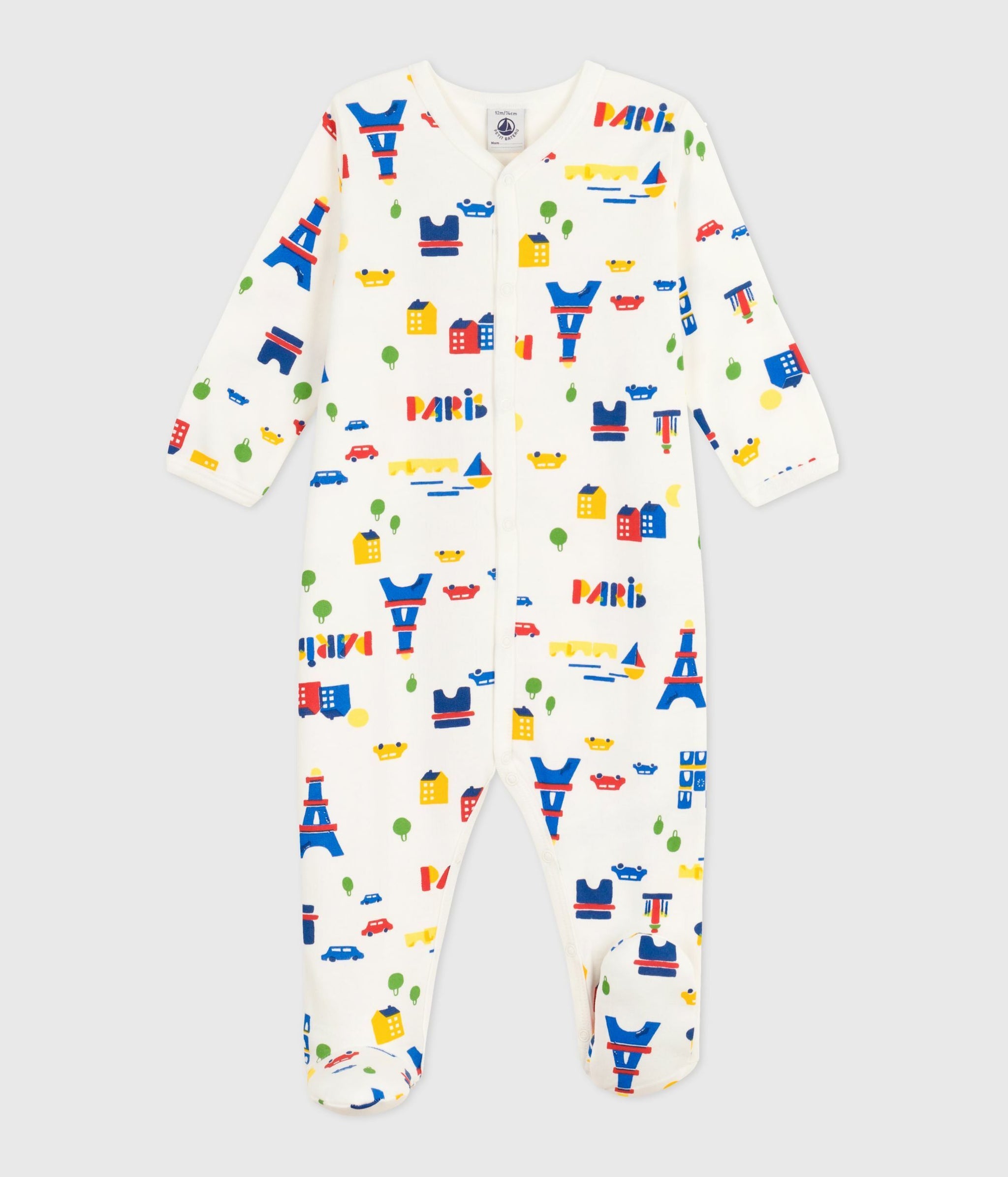 AW25 - A0DVQ 01 WHITE MULTI BODYSUITS FALL WINTER 2025/26 NEWBORN OUTFITS PARIS THEME