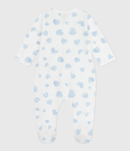 AW25 - A0DVS 01 WHITE BLUE FALL WINTER 2025/26 HEARTS LONG SLEEVES NEWBORN