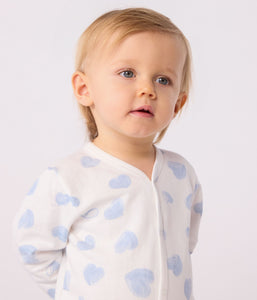 AW25 - A0DVS 01 WHITE BLUE FALL WINTER 2025/26 HEARTS LONG SLEEVES NEWBORN