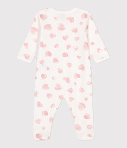 AW25 - A0DVS 04 WHITE PINK FALL WINTER 2025/26 HEARTS LONG SLEEVES NEWBORN OUTFITS