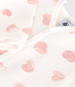 AW25 - A0DVS 04 WHITE PINK FALL WINTER 2025/26 HEARTS LONG SLEEVES NEWBORN OUTFITS