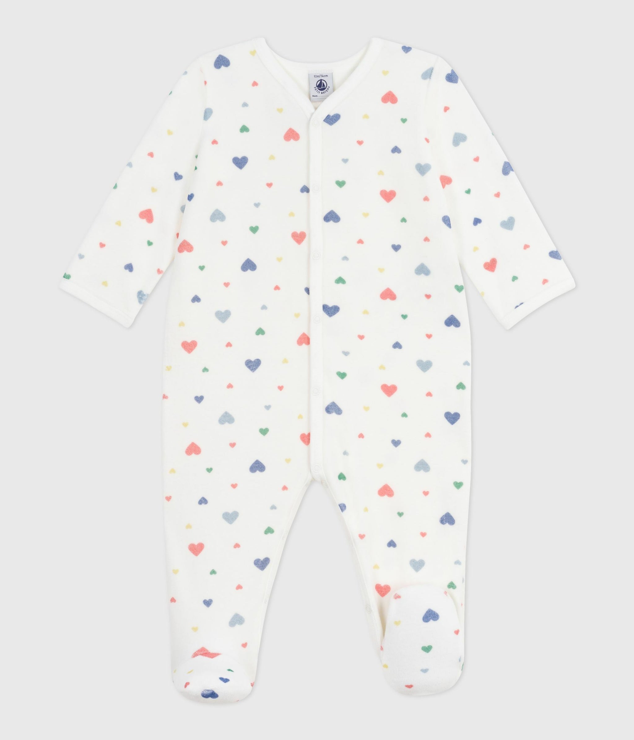 AW25 - A0DVW 01 WHITE MULTI BODYSUITS FALL WINTER 2025/26 HEARTS NEWBORN
