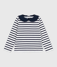 Load image into Gallery viewer, AW25 - A0DWK 01 WHITE NAVY FALL WINTER 2025/26 LONG SLEEVES STRIPES T-SHIRTS

