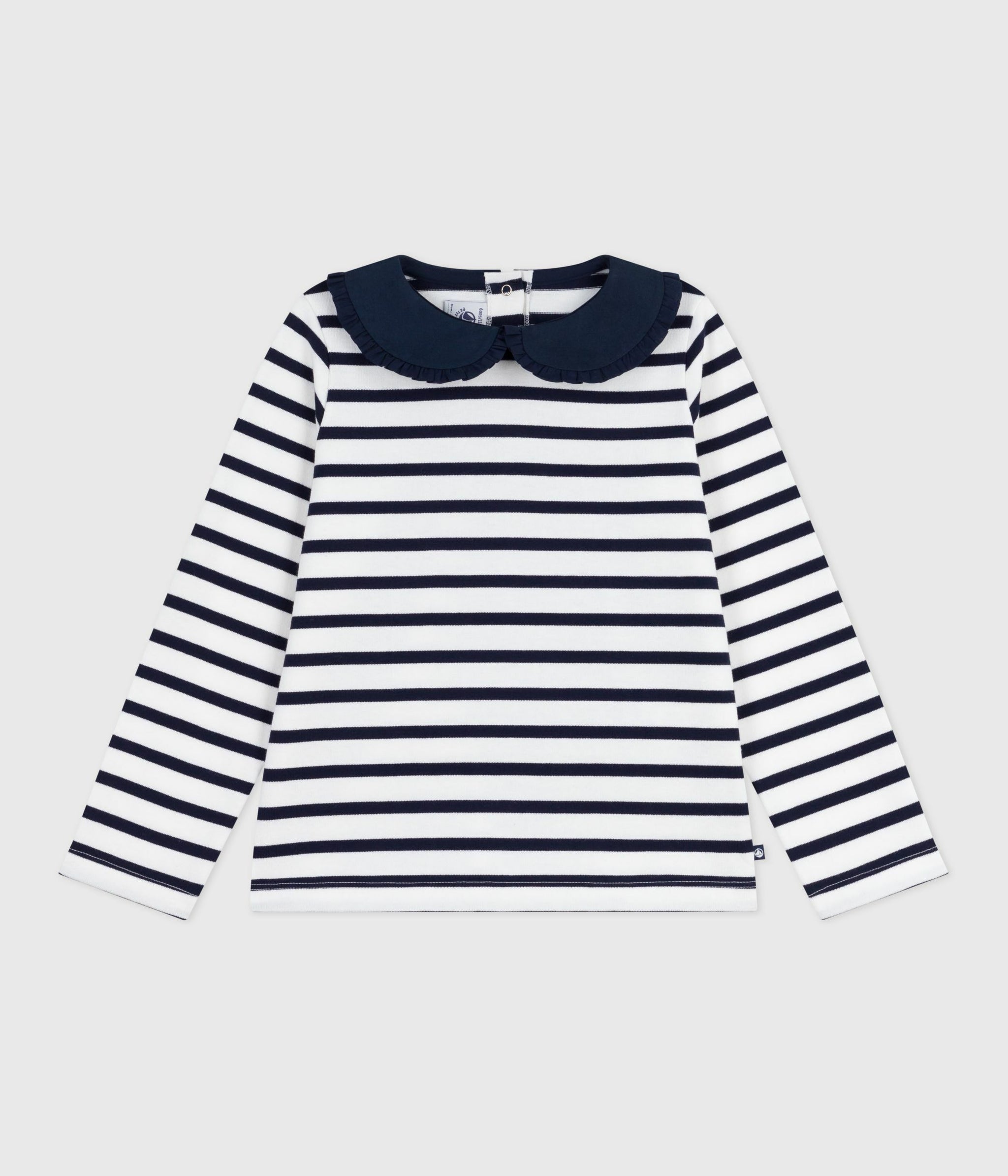 AW25 - A0DWK 01 WHITE NAVY FALL WINTER 2025/26 LONG SLEEVES STRIPES T-SHIRTS