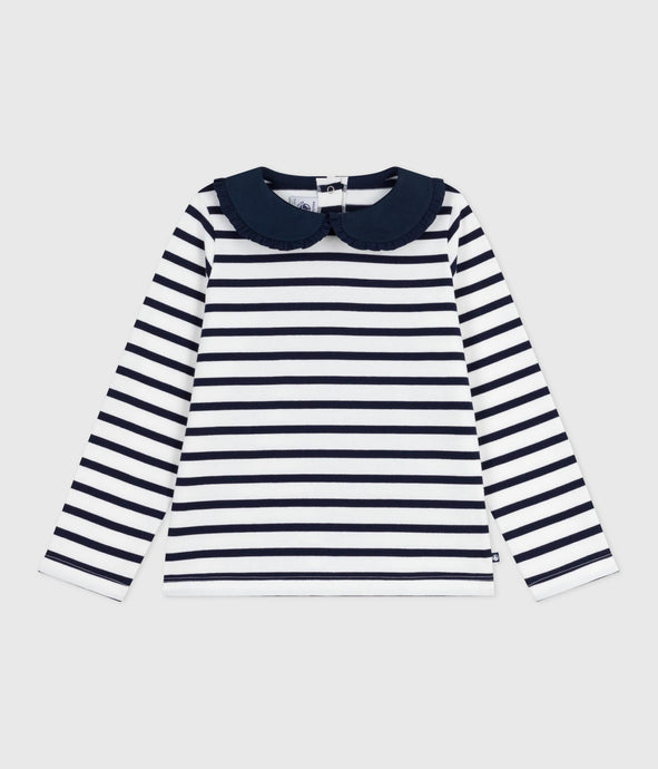 AW25 - A0DWK 01 WHITE NAVY FALL WINTER 2025/26 LONG SLEEVES STRIPES T-SHIRTS