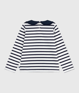 AW25 - A0DWK 01 WHITE NAVY FALL WINTER 2025/26 LONG SLEEVES STRIPES T-SHIRTS