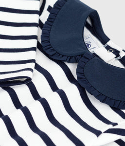 AW25 - A0DWK 01 WHITE NAVY FALL WINTER 2025/26 LONG SLEEVES STRIPES T-SHIRTS