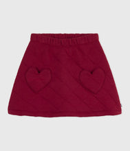 Load image into Gallery viewer, AW25 - A0DWM 01 BURGUNDY FALL WINTER 2025/26 HEARTS SKIRT
