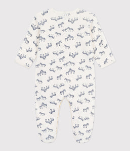 AW25 - A0DWQ 01 WHITE BLUE FALL WINTER 2025/26 NEWBORN ROMPERS