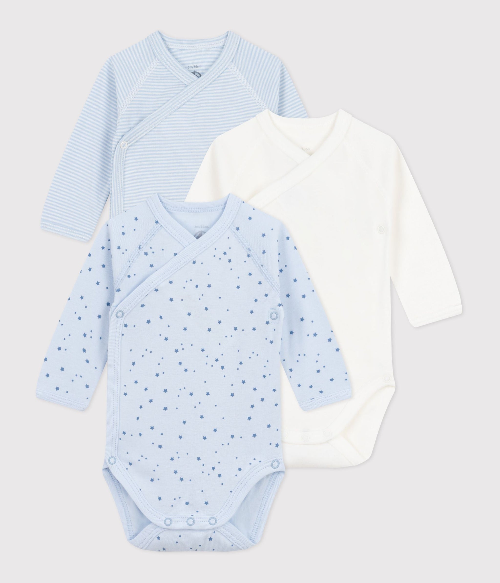 AW25 - A0DZM 00 BLUE BODYSUITS FALL WINTER 2025/26 LONG SLEEVES NEWBORN STARS