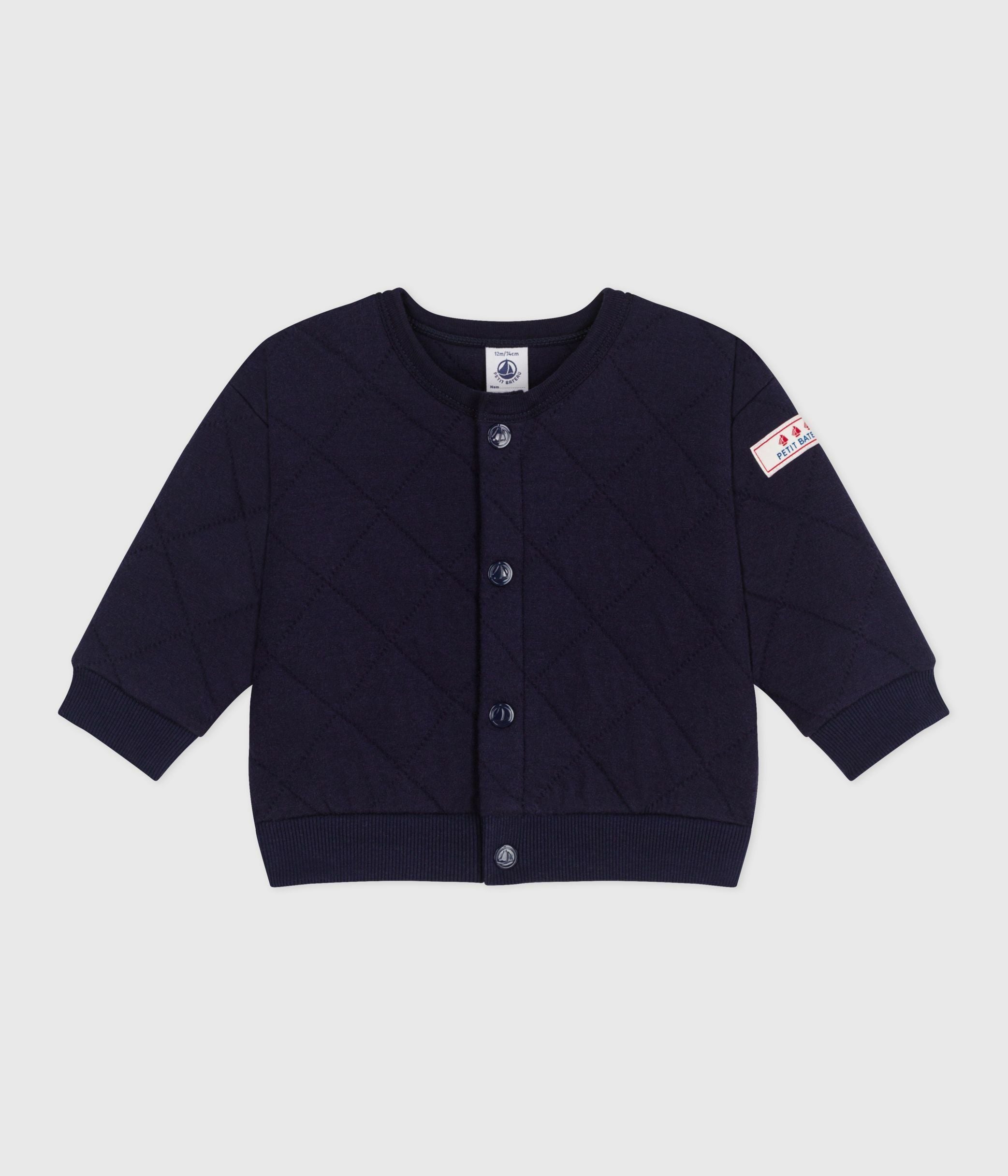 ニット/セーター PETIT BATEAU - petit bateau marine knit. PETIT BATEAU（プチバトー）の「肩ボタンニットプルオーバー