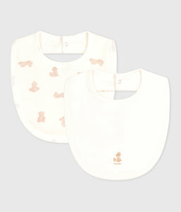 AW25 - A0E18 01 WHITE BEIGE ACCESSORIES BIBS FALL WINTER 2025/26 NEWBORN
