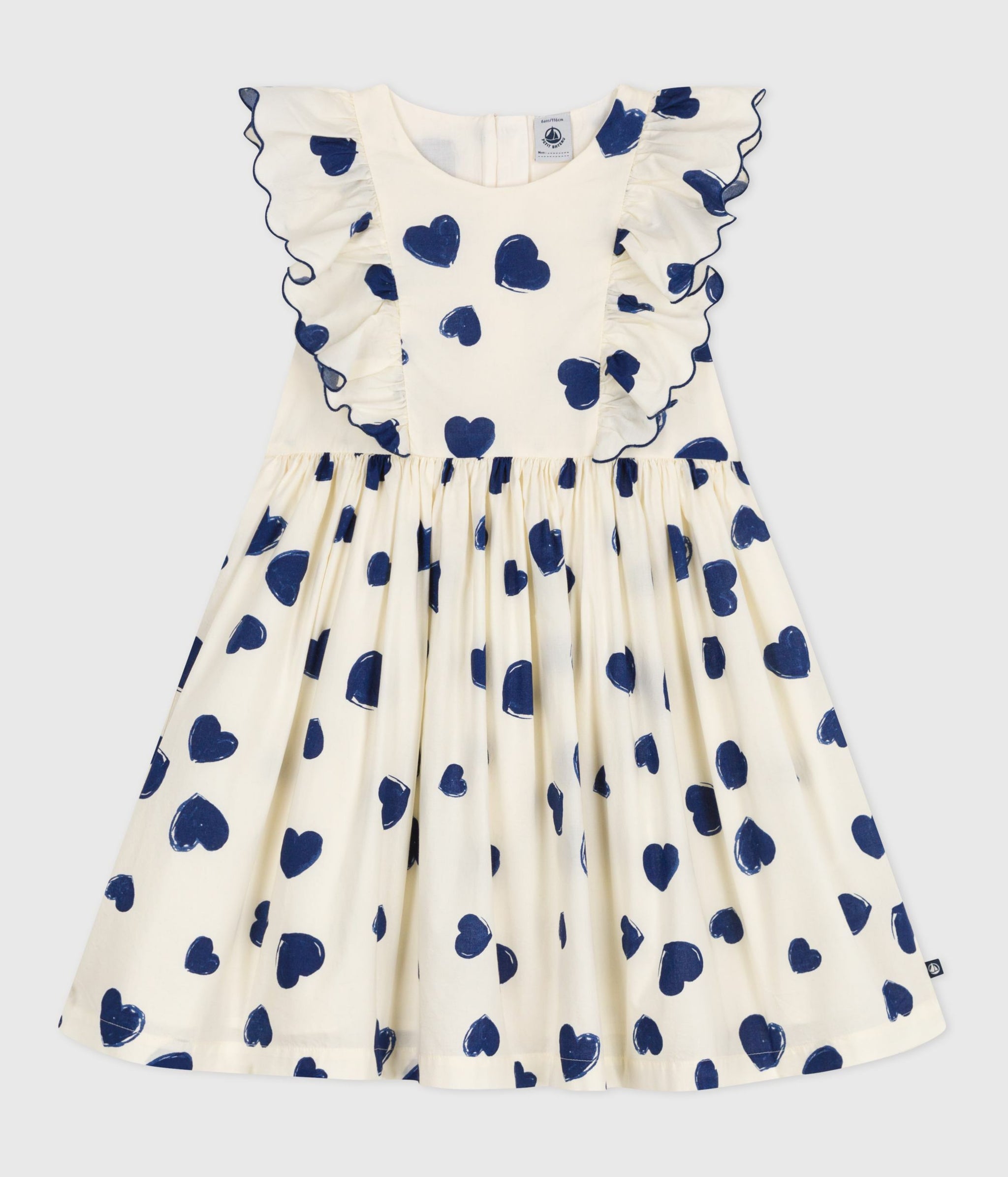 AW25 - A0E1Q 01 CREAM NAVY DRESSES FALL WINTER 2025/26 HEARTS