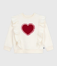 Load image into Gallery viewer, AW25 - A0E20 01 WHITE FALL WINTER 2025/26 HEARTS LONG SLEEVES SWEATSHIRTS
