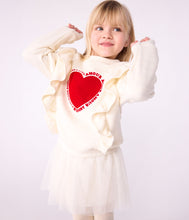 Load image into Gallery viewer, AW25 - A0E20 01 WHITE FALL WINTER 2025/26 HEARTS LONG SLEEVES SWEATSHIRTS
