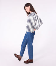 Load image into Gallery viewer, AW25 - A0E4G 01 WHITE NAVY LONG SLEEVES BRETON TOPS FALL WINTER 2025/26 ICONIC SAILOR STRIPES T-SHIRTS TEE
