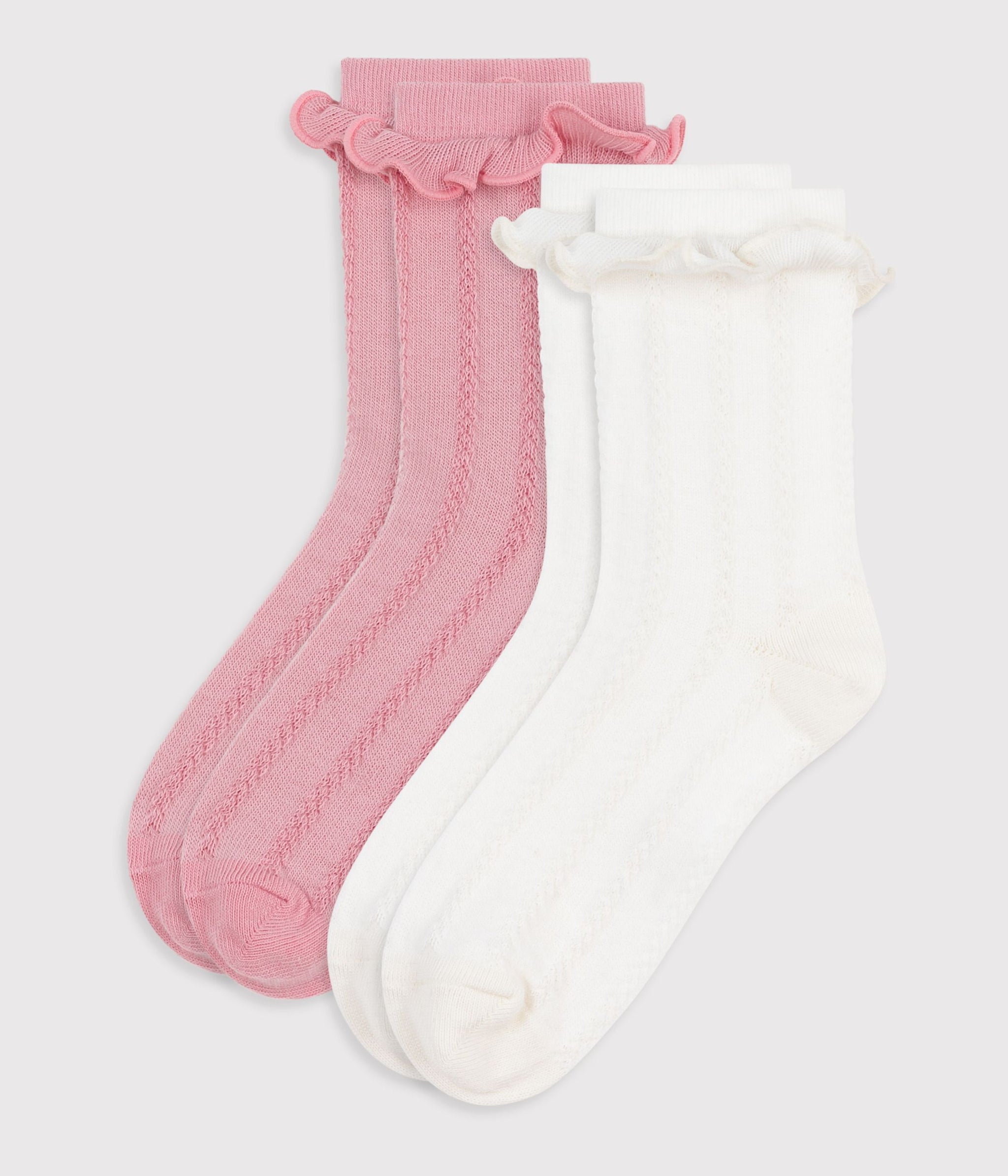 AW25 - A0E53 01 WHITE PINK ACCESSORIES FALL WINTER 2025/26 SOCKS