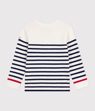 Load image into Gallery viewer, AW25 - A0E5M 01 WHITE NAVY FALL WINTER 2025/26 LONG SLEEVES SAILOR STRIPES SWEATER
