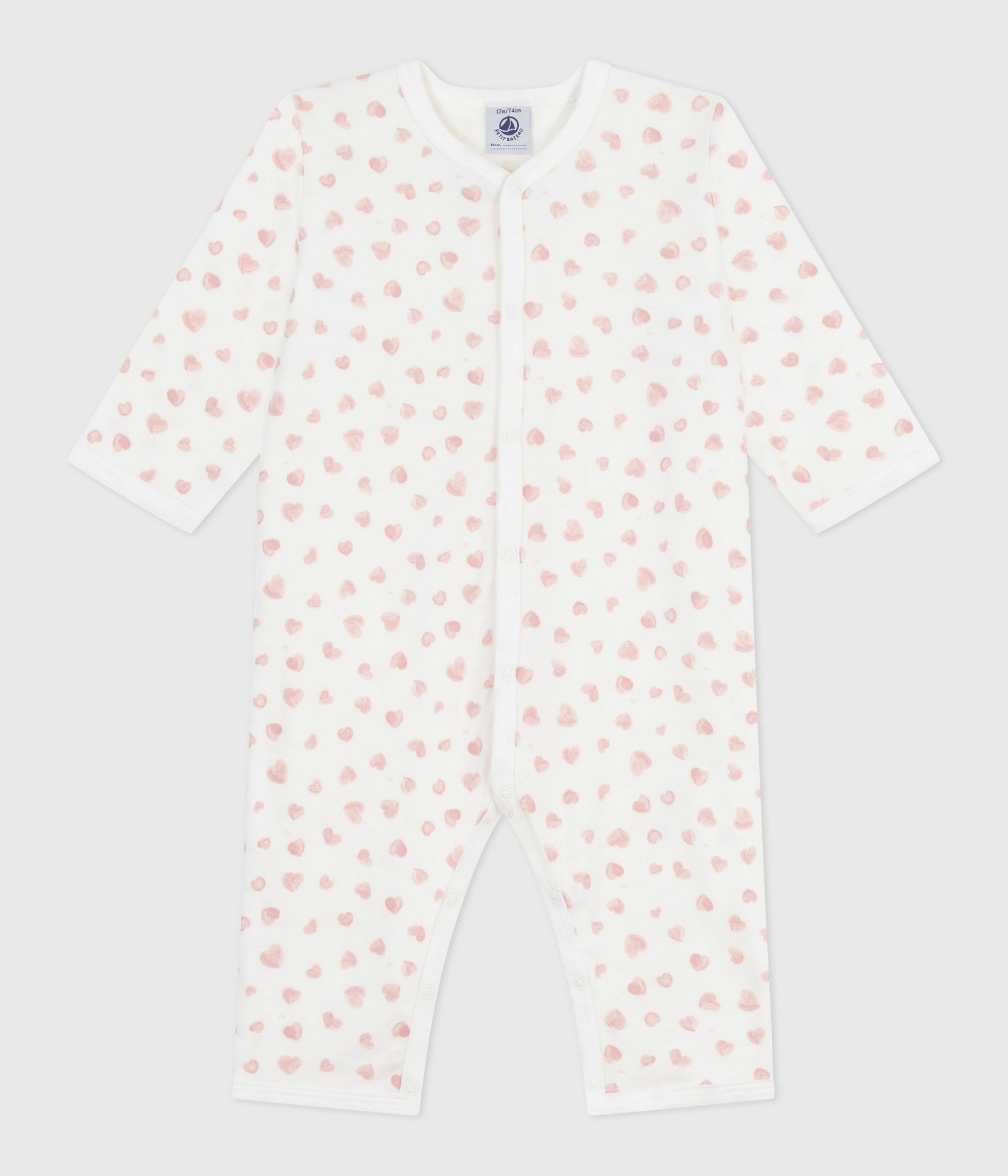 AW25 - A0E6B 03 PINK HEART BODYSUITS FALL WINTER 2025/26 HEARTS NEWBORN OUTFITS ROMPERS