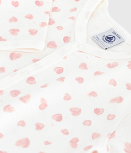 AW25 - A0E6B 03 PINK HEART FALL WINTER 2025/26 HEARTS NEWBORN OUTFITS ROMPERS