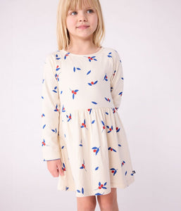 AW25 - A0E6V 01 CREAM MULTI DRESSES FALL WINTER 2025/26 LONG SLEEVES