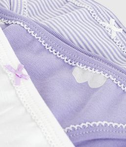 AW25 - A0E7I 00 PURPLE WHITE FALL WINTER 2025/26 HEARTS STRIPES UNDERWEARS