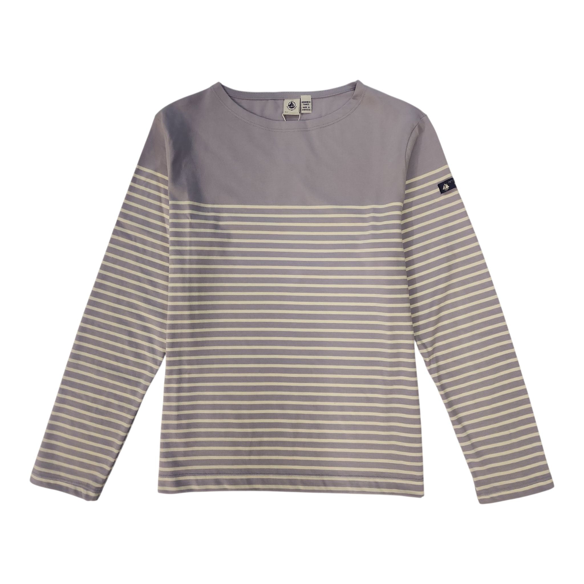 AW25 - A0E7M 03 PURPLE WHITE LONG SLEEVES BRETON TOPS FALL WINTER 2025/26 ICONIC STRIPES T-SHIRTS