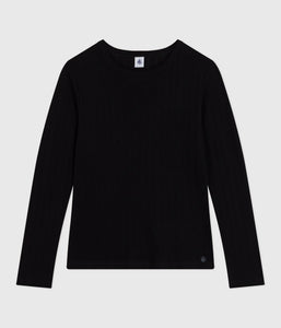 AW25 - A0E7R 03 BLACK LONG SLEEVES CREWNECK TEE FALL WINTER 2025/26