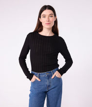 Load image into Gallery viewer, AW25 - A0E7R 03 BLACK LONG SLEEVES CREWNECK TEE FALL WINTER 2025/26
