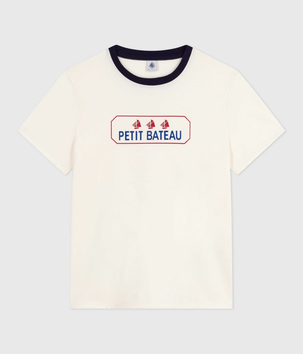 AW25 - A0E7V 02 CREAM NAVY SHORT SLEEVES CREWNECK TEE FALL WINTER 2025/26