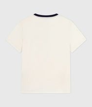 Load image into Gallery viewer, AW25 - A0E7V 02 CREAM NAVY SHORT SLEEVES CREWNECK TEE FALL WINTER 2025/26
