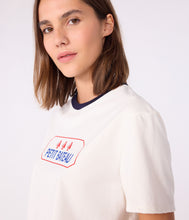Load image into Gallery viewer, AW25 - A0E7V 02 CREAM NAVY SHORT SLEEVES CREWNECK TEE FALL WINTER 2025/26
