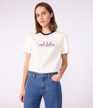 Load image into Gallery viewer, AW25 - A0E7V 02 CREAM NAVY SHORT SLEEVES CREWNECK TEE FALL WINTER 2025/26
