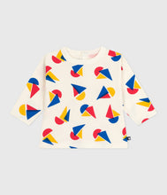 Load image into Gallery viewer, AW25 - A0E9D 01 WHITE MULTI FALL WINTER 2025/26 LONG SLEEVES SAILOR TOP
