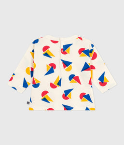 AW25 - A0E9D 01 WHITE MULTI FALL WINTER 2025/26 LONG SLEEVES SAILOR TOP