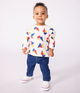 AW25 - A0E9D 01 WHITE MULTI FALL WINTER 2025/26 LONG SLEEVES SAILOR TOP