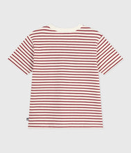 Load image into Gallery viewer, AW25 - A0E9S 01 WHITE BURGUNDY FALL WINTER 2025/26 SAILOR STRIPES TSHIRTS

