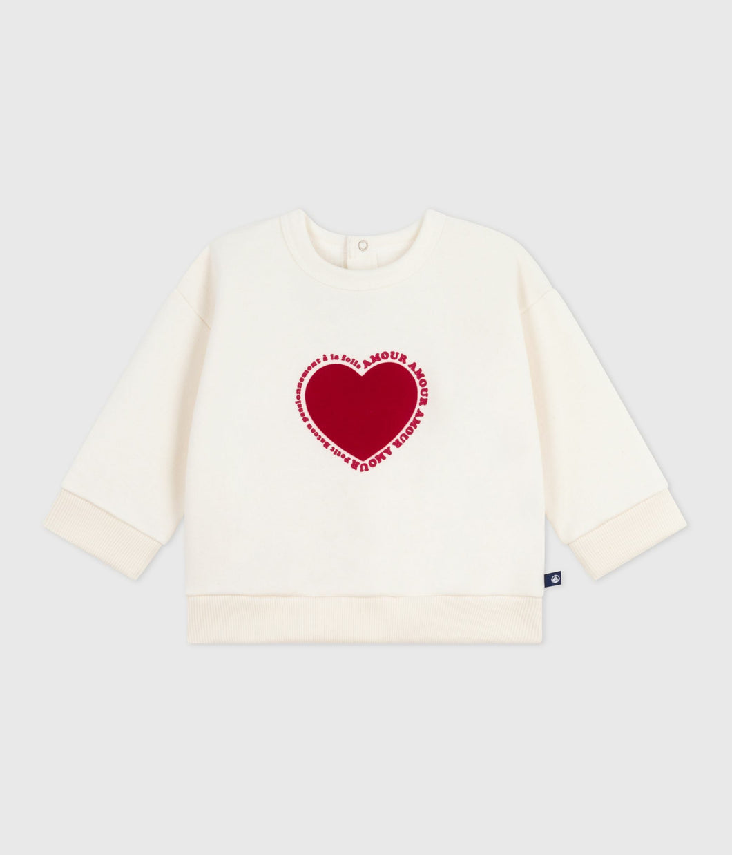 AW25 - A0EA9 01 WHITE RED FALL WINTER 2025/26 HEARTS LONG SLEEVES SWEATSHIRTS TOP