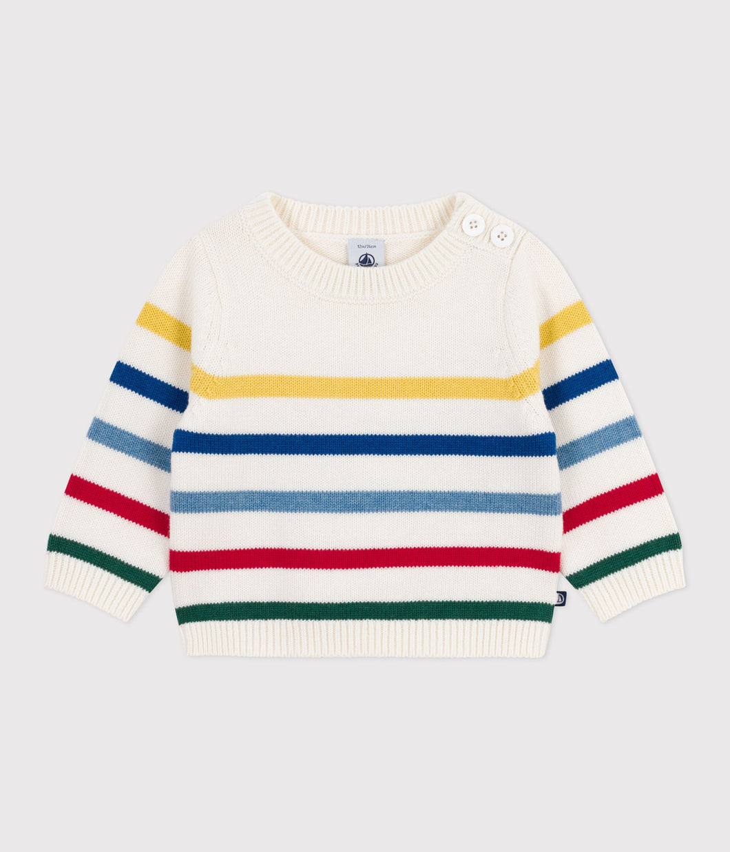 AW25 - A0EAI 03 WHITE MULTI FALL WINTER 2025/26 LONG SLEEVES STRIPES SWEATER TOP