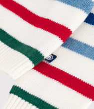 Load image into Gallery viewer, AW25 - A0EAI 03 WHITE MULTI FALL WINTER 2025/26 LONG SLEEVES STRIPES SWEATER TOP
