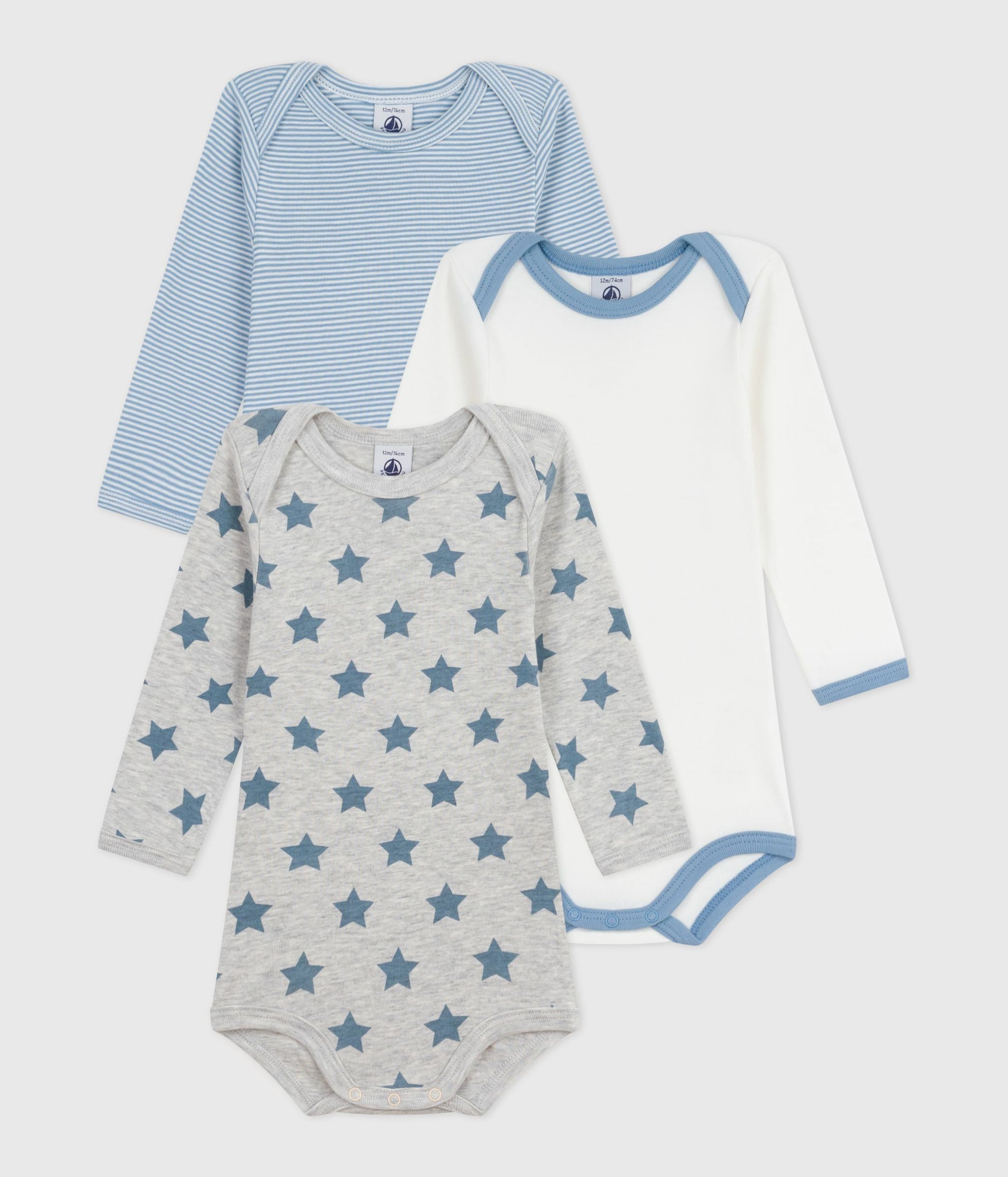AW25 - A0EAV 00 MULTI BODYSUITS FALL WINTER 2025/26 LONG SLEEVES NEWBORN STARS STRIPES