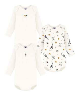 AW25 - A0EB0 00 WHITE MULTI BODYSUITS FALL WINTER 2025/26 LONG SLEEVES NEWBORN PARIS THEME
