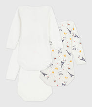 Load image into Gallery viewer, AW25 - A0EB0 00 WHITE MULTI BODYSUITS FALL WINTER 2025/26 LONG SLEEVES NEWBORN PARIS THEME
