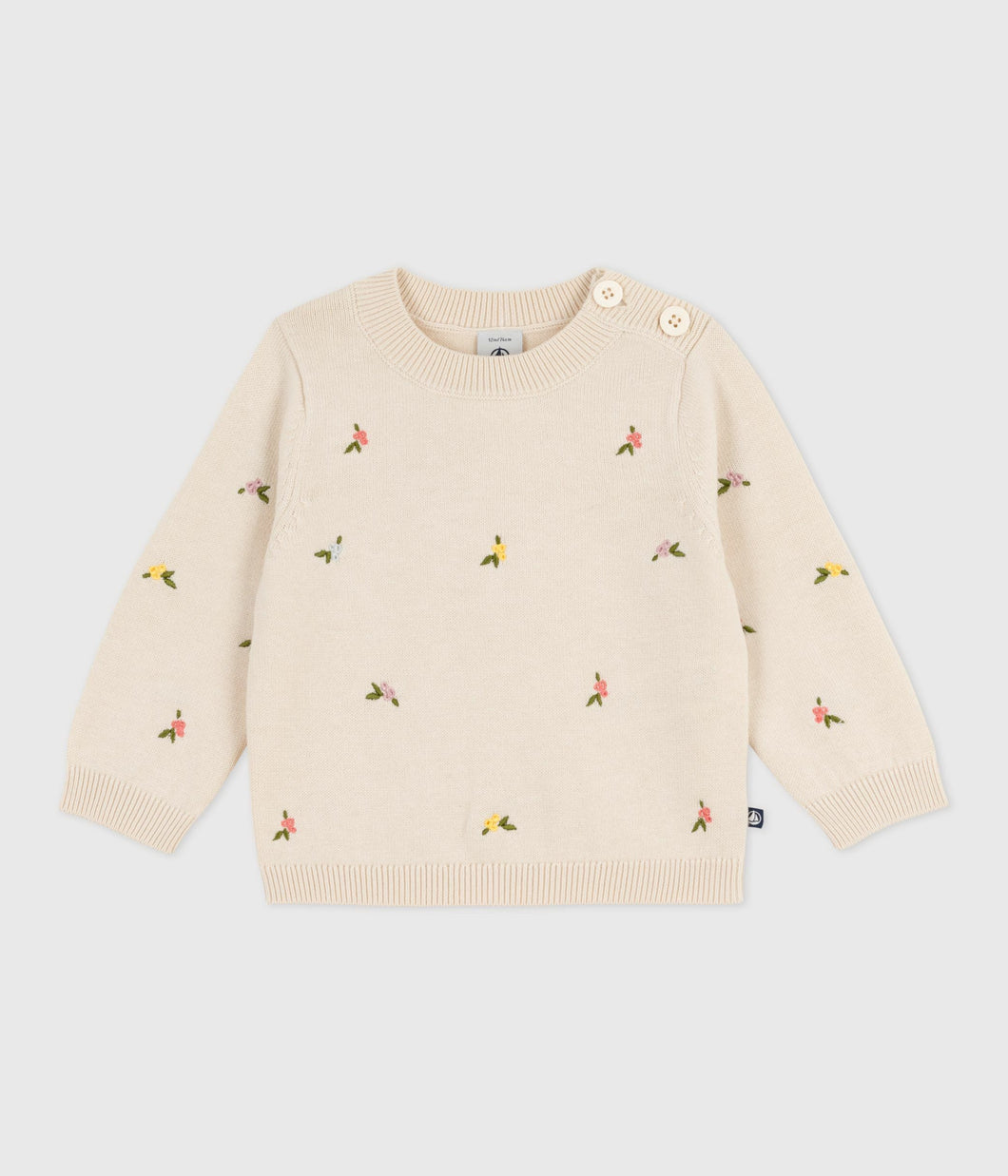 AW25 - A0EB9 03 CREAM MULTI FALL WINTER 2025/26 FLORAL LONG SLEEVES SWEATER TOP