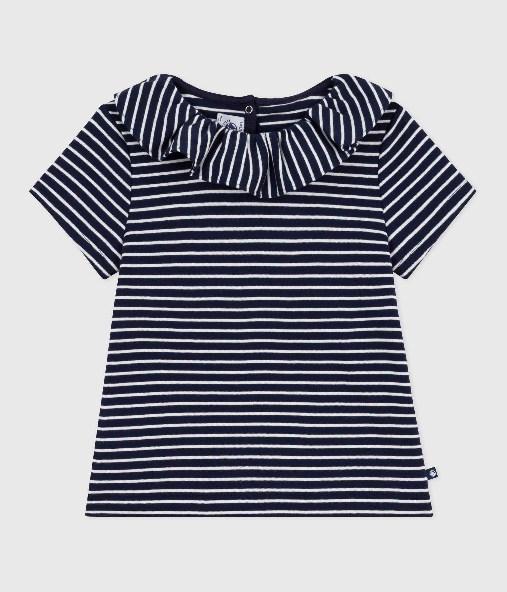 AW25 - A0EBE 01 NAVY WHITE FALL WINTER 2025/26 SHORT SLEEVE STRIPES T-SHIRTS