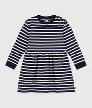 Load image into Gallery viewer, AW25 - A0EBL 01 SMOKING/MARSHMALLOW DRESSES FALL WINTER 2025/26 LONG SLEEVES STRIPES
