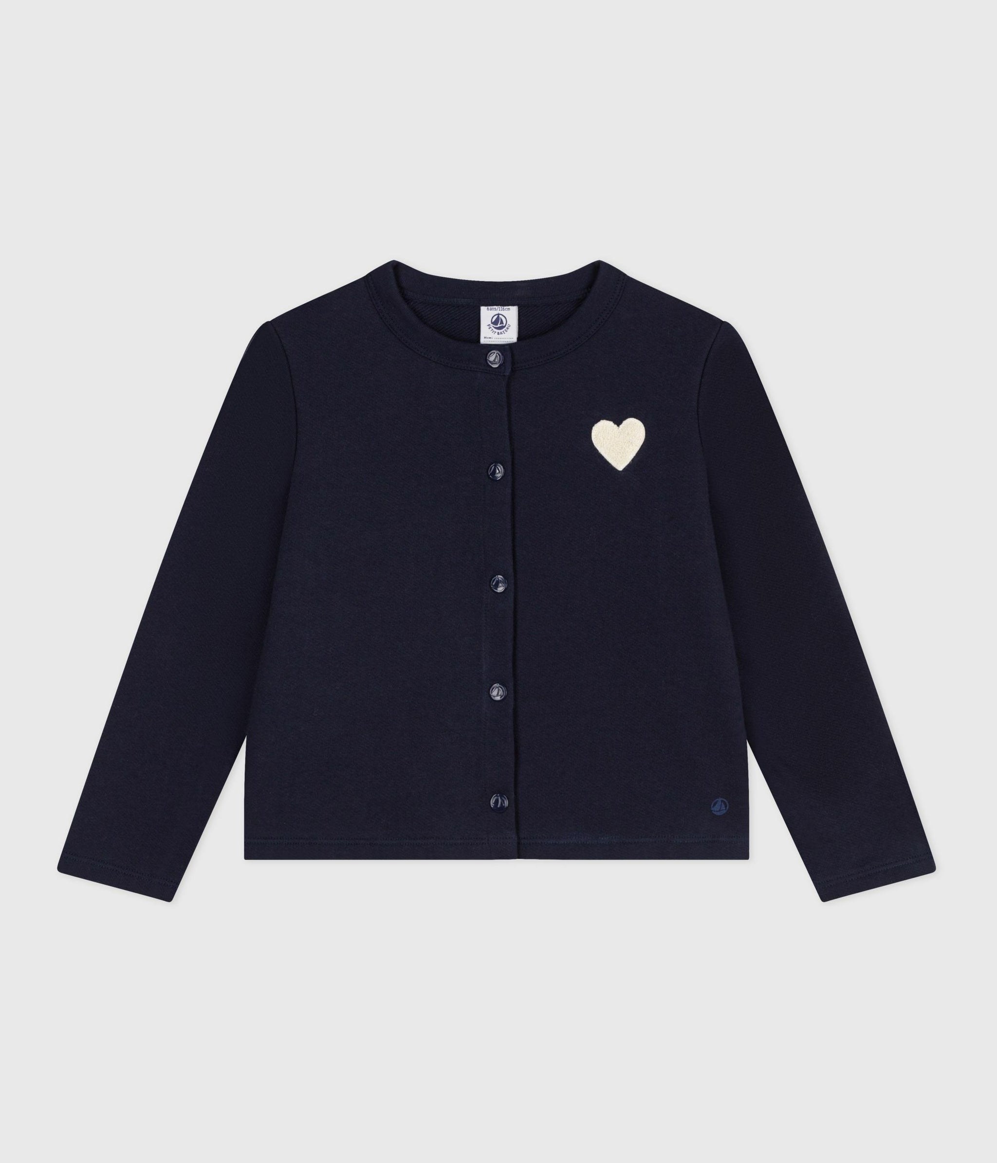 AW25 - A0EBN 01 NAVY CARDIGAN FALL WINTER 2025/26 HEARTS LONG SLEEVES