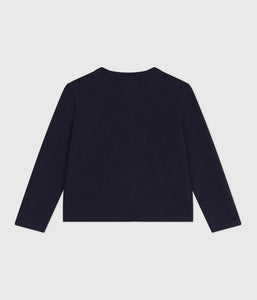 AW25 - A0EBN 01 NAVY CARDIGAN FALL WINTER 2025/26 HEARTS LONG SLEEVES
